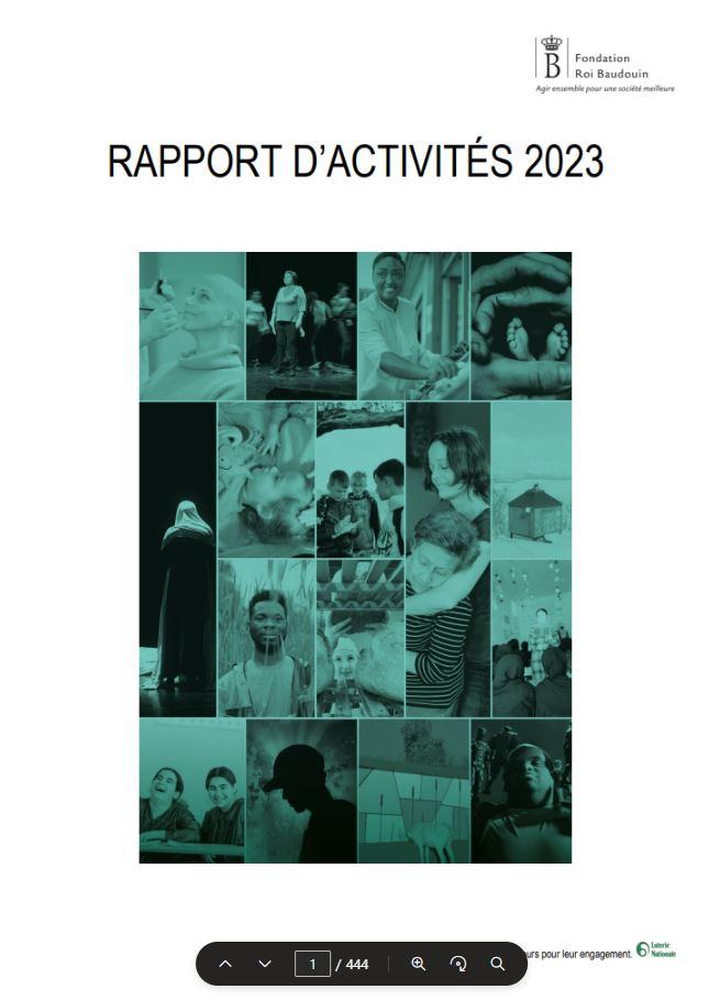 Cover rapport d'activités 2023
