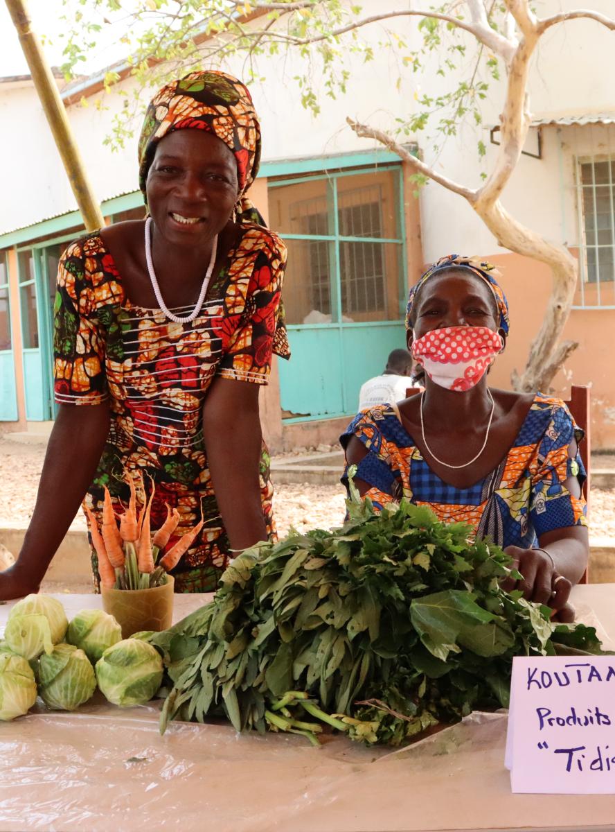 Participation des groupements de femmes et maraichers à la foire sur le consommer local à Boukombé. 