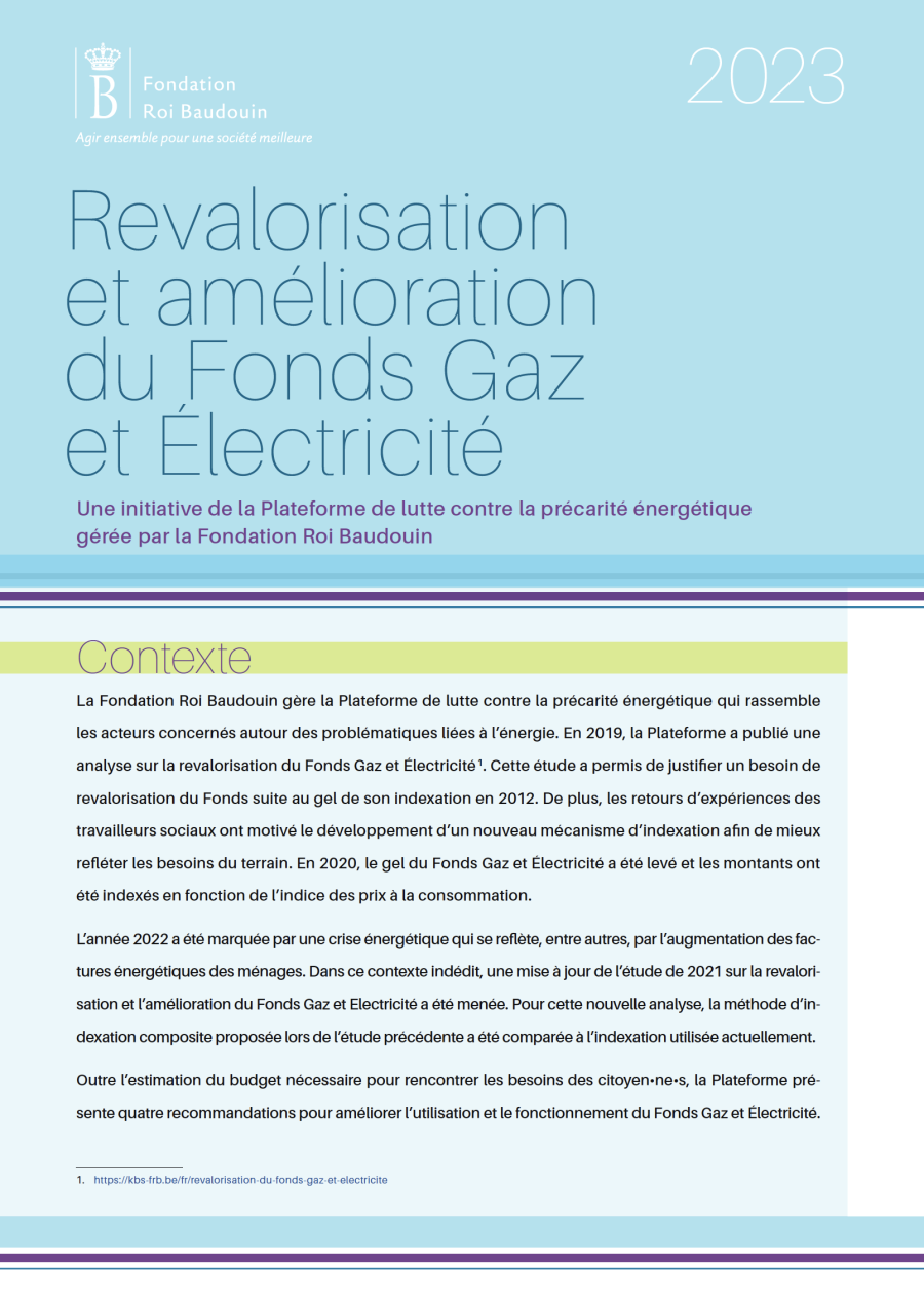 Revalorisation Fonds Gaz Electricité 2023