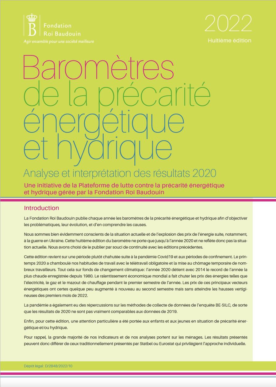 Baromètres de la précarité énergétique et hydrique